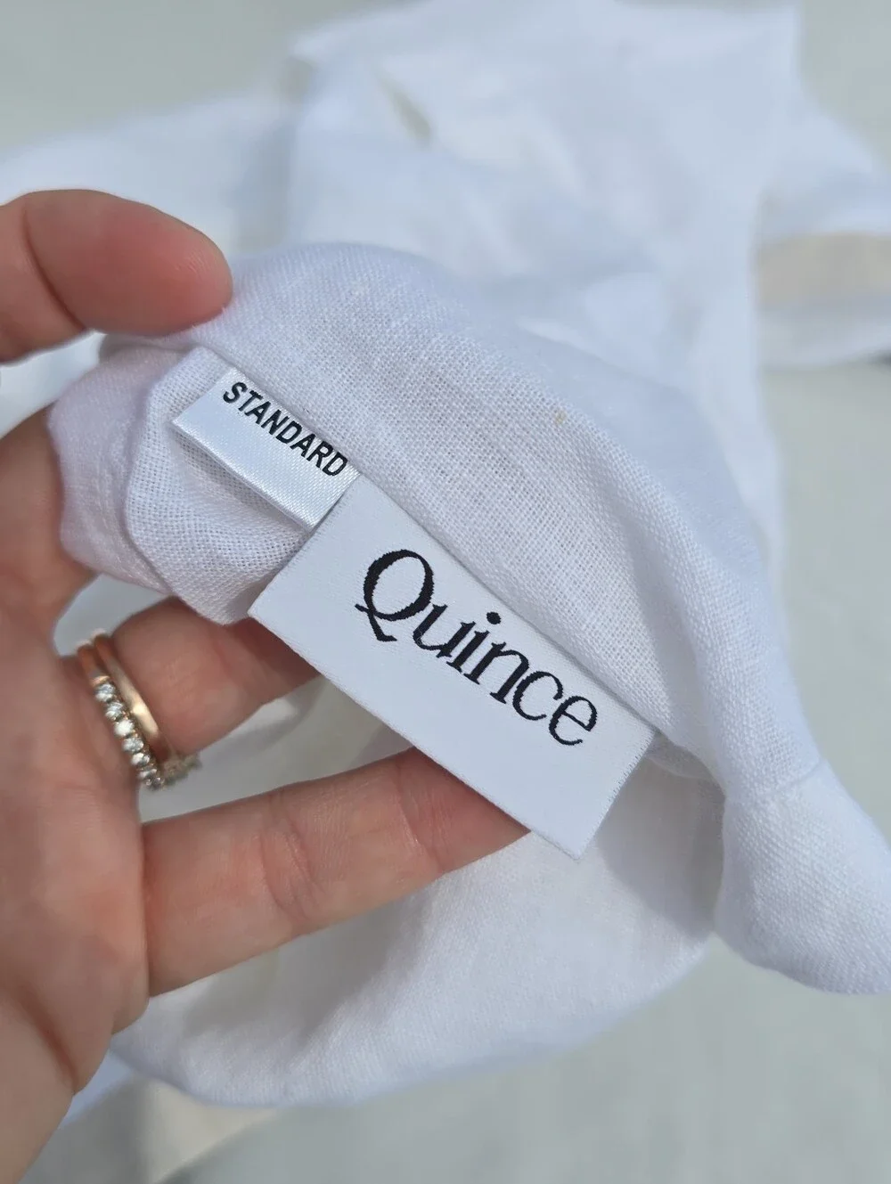 Quince Twin Contrast Flange Duvet Cover Sham Set White Sand European Linen